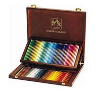 Caran Dache Wooden box with 80 assorted colours