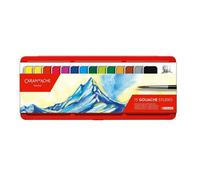 Carand'Ache Caran D'ache Gouache Studio 14 Watercolour Pens With 10Ml White Tube & Brush In Metal Box