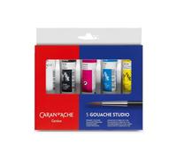 Carand'Ache Caran D'ache Gouache Studio 5 Primary Colours - Water Based 21Ml Tubes In Plastic Box