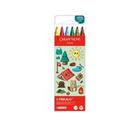 Carand'Ache Caran D'ache Kawaii Swiss Mountains Fibralo Felt Pens 6 Pack - Water Soluble Fibre-Tipped Colouring Pens In Cardboard Box