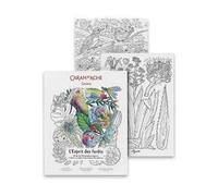 Carand'Ache Caran D'ache L'esprit Des Forêts Colouring Book A4 - 25 Original Forest Illustrations, 250Gsm Superior Drawing Paper