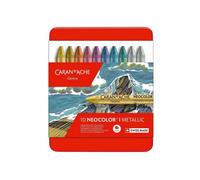 Carand'Ache Caran D'ache Metallic Neocolor I 10 Water Resistant Colour Wax Pastels - Assorted Metallic Colours In Metal Tin