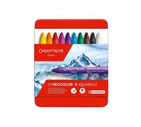 Carand'Ache Caran D'ache Neocolor Ii 10 Water Soluble Wax Colour Pastels - Assorted Colours In Metal Tin