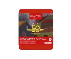 Carand'Ache Caran D'ache Neocolor Ii Aquarelle Pastels - 50 Years Special Edition Set Of 10 Assorted Dark Colours