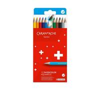 Carand'Ache Caran D'ache Swisscolor Aquarelle 12 Water-Soluble Colour Pencils - Boxed Set