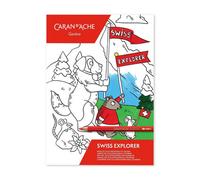 Carand'Ache Caran D'ache Swisscolor Colouring Book A5 - 20 Assorted Illustrations, 200Gsm Acid-Free Paper