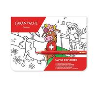 Carand'Ache Caran D'ache Swisscolor Explorer Postcards A6 - 12 Assorted Illustrations, 300Gsm
