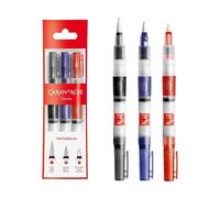 Carand'Ache Caran D'ache Water Brush Pack Of 3 - Large, Medium & Fibre Tips (Ref 0115-201/202/203)