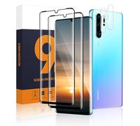 Carantee Pack of 2 + 2 Screen Protectors for Huawei P30 Pro, 3D 9H Hardness, Scratch-Resistant, Unbreakable, Ultra Clear, Crystal Clear, Fingerprint ID, Sensitive Touch P30 Pro Mobile Phone Film