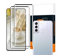 Carantee Pack of 2 + 2 Screen Protectors for Samsung Galaxy S21 5G, Camera Protection + 9H Hardness Protective Glass, Bubble-Free, Sensitive Touch, 3D Edge, Ultra Clear Samsung S21 Screen Protector