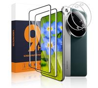 Carantee Pack of 2 + 2 Screen Protectors for Xiaomi 15 Ultra 5G, 3D Full Coverage, 9H Hardness, Shatterproof, Ultra Clear, Crystal Clear, 0 Dust & Bubbles Xiaomi 15 Ultra Protective Glass