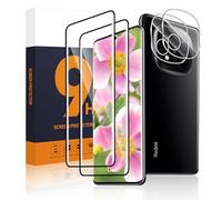 Carantee Pack of 2 + 2 Screen Protectors for Xiaomi Redmi Note 14 Pro Plus 5G, 3D Full Coverage 9H Hardness Anti-Scratch HD Clear Crystal Clear Fingerprint ID Xiaomi Note 14 Pro Plus Film