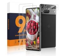 Carantee Pack of 2 + 2 Tempered Glass Screen Protectors for Google Pixel 7A 5G, 2.5D Case Friendly 9H Hardness Free from Scratches Drop Resistant High Clarity High Resolution Fingerprint ID Pixel 7A