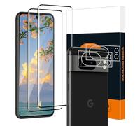 Carantee Pack of 2 + 2 Tempered Glass Screen Protectors for Google Pixel 8 Pro 5G, Full Coverage, Anti-Scratch, 9H Hardness, Bubble-Free, Pixel 8 Pro Screen Protector, Free from Scratches, Easy to Use