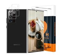 Carantee Pack of 2 + 2 Tempered Glass Screen Protectors for Samsung Galaxy Note 20 Ultra 5G, Camera Protective Glass, 3D Round Edges, 9H Hardness, Sensitive Touch, HD Clear View Samsung Note 20 Ultra