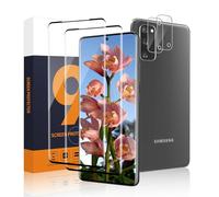 Carantee Pack of 2 + 2 Tempered Glass Screen Protectors for Samsung Galaxy S20 5G, 3D Full Coverage Fits Perfectly HD Clear Crystal Clear Samsung S20 Protective Glass, 9H Hardness Free from Scratches