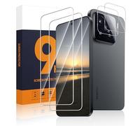 Carantee Pack of 2 + 2 Tempered Glass Screen Protectors for Xiaomi 15 5G, 0.33 mm 2.5D Round Edge Case, Friendly 9H Hardness, Free from Scratches, Unbreakable, Ultra Clear, Crystal Clear, Xiaomi 15