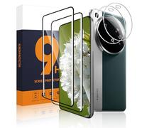Carantee Pack of 2 + 2 Tempered Glass Screen Protectors for Xiaomi 15 Ultra 5G, 3D Full Coverage, 9H Hardness, Free from Scratches, High Clarity, High Resolution, Sensitive Touch Xiaomi 15 Ultra