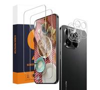 Carantee Pack of 2 + 2 Tempered Glass Screen Protectors for Xiaomi 15T Pro 5G, Camera Protection, 2.5D Edge, 9H Hardness, Scratch-Resistant, Sensitive Touch, No Bubbles, High Definition Xiaomi 15T Pro