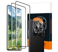 Carantee Pack of 2 + 2 Tempered Glass Screen Protectors for Xiaomi Redmi Note 14 Pro 5G, 3D Curved Without Edge Removal, HD Xiaomi Redmi Note 14 Pro Screen Protector, 9H Hardness, Anti-Scratch