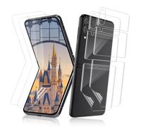 Carantee Pack of 2 + 2 TPU Screen Protectors for Samsung Galaxy Z Flip 3 5G, Ultra HD Anti-Oil Anti-Fingerprint Samsung Z Flip 3 Mobile Phone Film, Easy to Fold Crystal Clear Case-Friendly Film