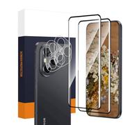 Carantee Pack of 2 Tempered Glass Screen Protectors for Honor 400 Pro 5G, with 2 Camera Protection, 9H Hardness, 3D Edge, No Bubbles Protective Glass, Sensitive Touch, HD Clear View Honor 400 Pro