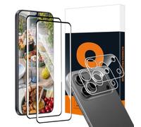 Carantee Pack of 2 Tempered Glass Screen Protectors for Honor 600 Pro 5G | 2 camera protection, 9H hardness protective glass, sensitive touch, anti-oil, 3D round edges, HD clear view Honor 600 Pro