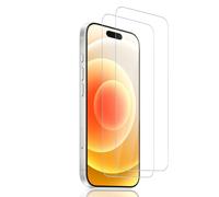Carantee Pack of 2 Tempered Glass Screen Protectors for iPhone 17, HD Clear Bubble-Free Screen Protector, 0.33 mm 9H Scratch-Resistant Protective Glass, Anti-Fingerprint, 0.01s High Touch Sensitivity