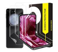 Carantee Pack of 2 Tempered Glass Screen Protectors for Samsung Galaxy Z Flip 6 5G + 2 Back Protection Films, Anti-Scratch, Anti-Bubble, High Sensitivity, High Definition Z Flip 6 Screen Protector