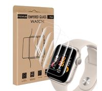 Carantee Pack of 4 Screen Protectors for Apple Watch Series 7/8/9 (45 mm), Anti-Scratch, Anti-Bubble Protective Glass, Self-Healing Flexible TPU, High Definition Apple Watch 45 mm Screen Protector