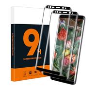 Carantee Screen Protector for Samsung Galaxy S8, Pack of 2, 3D Edge Protective Glass, 9H Hardness, Sensitive Touch, Anti-Oil, Scratch-Resistant, No Bubbles, High Definition S8 Screen Protector