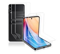 Carantee Screen Protector for Samsung Galaxy Z Flip 3/4 Protective Glass, 2 + 2 Pieces Bubble-Free Flexible TPU Self-Healing Screen Protector, Touch Accuracy Film, High Transparency Screen Protector
