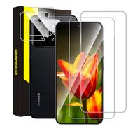 Carantee Screen Protector for Xiaomi 14 5G, Pack of 2 + 2 9H Hardness Protective Glass + Camera Protection, 2.5D Cover, Anti-Oil, Sensitive Touch, No Bubbles, Ultra Clear Xiaomi 14 Screen Protector