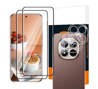 Carantee Screen Protector for Xiaomi Redmi Note 15 Pro Plus 5G Protective Glass, 2 + 2 Pieces 3D Edge Protective Glass + Camera Protection, 9H Hardness, Sensitive Touch, HD Clear Redmi Note 15 Pro