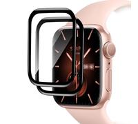 Carantee Tempered Glass Screen Protector for Apple Watch Series 4/5/6/SE/SE2/SE3 44 mm Pack of 2 Soft TPU Bubble-Free HD Clear Screen Protector, Anti-Dust Film, Scratch-Resistant Screen Protector