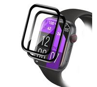 Carantee Tempered Glass Screen Protector for Apple Watch Series 7/8/9, 45 mm, Pack of 2, Soft TPU Bubble-Free HD Clear Screen Protector, Anti-Dust Film, Scratch-Resistant Screen Protector