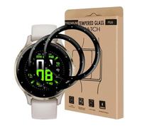 Carantee Tempered Glass Screen Protector for Garmin Venu 3s/4 45 mm | Pack of 2 no bubbles protective glass, sensitive touch, anti-scratch, 0.33 mm HD clear view Venu 3s screen protector