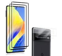 Carantee Tempered Glass Screen Protector for Google Pixel 6 Pro, 2 + 2 Pieces, 9H Hardness, HD Clear, Camera Protection + Screen Protector, Fingerprint ID, Scratch-Resistant, Anti-Dust, Bubble-Free
