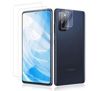 Carantee Tempered Glass Screen Protector for Samsung Galaxy S20 FE Camera Protection, Pack of 2 + 2 9H Hardness Bubble-Free Screen Protector for Samsung S20 FE Film, Ultra Clear, Fingerprint ID Screen