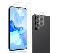 Carantee Tempered Glass Screen Protector for Samsung Galaxy S23, 2 + 2 Pieces, 9H Hardness, HD Clear, Camera Protection + Screen Protector, Fingerprint ID, Scratch-Resistant, Anti-Dust, Bubble-Free