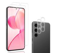 Carantee Tempered Glass Screen Protector for Samsung Galaxy S24, 2 + 2 Pieces, 9H Hardness, HD Clear Camera Protection, Fingerprint ID Scratch-Resistant Film, Anti-Dust, Bubble-Free Screen Protector