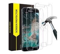 Carantee Tempered Glass Screen Protector for Samsung Galaxy S7, Pack of 3, 9H Hardness Protective Glass, Scratch-Resistant, 2.5D Cover, Sensitive Touch, Anti-Oil, No Bubbles, High Definition Samsung