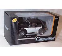 Cararama black / White Volkwagen beetle vehicle 1:43 scale diecast model