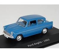 Cararama FORD ANGLIA 105E MODEL CAR 1962 BLUE 1:43 SCALE IXO SALOON + CASE K8