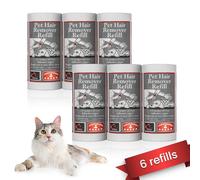 CARASELLE Pet Hair Remover Refill - Super Adhesive - Picks up Lint, Hair & Debris! Multi-Purpose Dog Cat Hair Lint Roller also for Cleaning Clothes & Washing Machine (7.5 metres, pack of 6 refills)