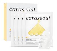 caraseoul Rice Niacinamide 5 Radiance Collagen Hydrogel Mask (4ea) | [4 Count] Korean Face Mask with 5% Niacinamide & Rice, Radiance Boost, Hydrating Overnight Sleep Mask, Vegan,Korean Skin Care