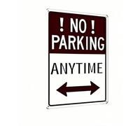 Carastora 'No Parking' Sign with Arrow - 8x12 Inch Metal Sign - Rust, Water and Fade Resistant - Easy to Install for Outdoor or Indoor Use, Perfect for Driveways, Roads or Garages