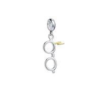 Harry Potter Sterling Silver Lightning Bolt and Glasses Slider Charm