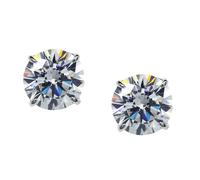 CARAT* LONDON 9ct White Gold & Cubic Zirconia Stud Earrings