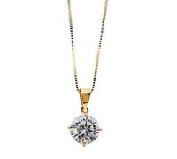 CARAT* LONDON 9ct Yellow Gold Stone Set Round Pendant